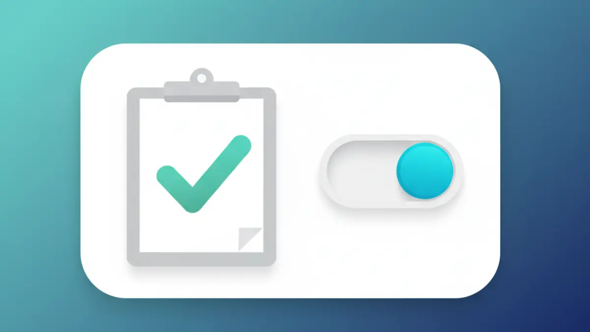 Clipboard permission toggle with green checkmark