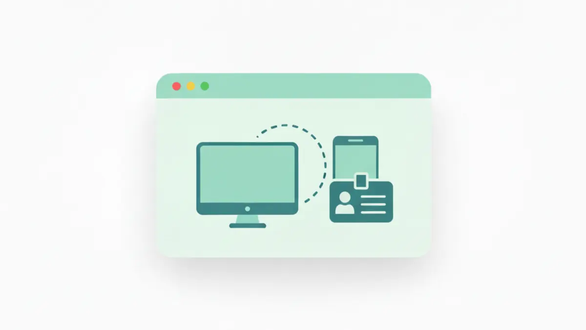 User agent checker card next to desktop and phone icons indicating the correct device detection