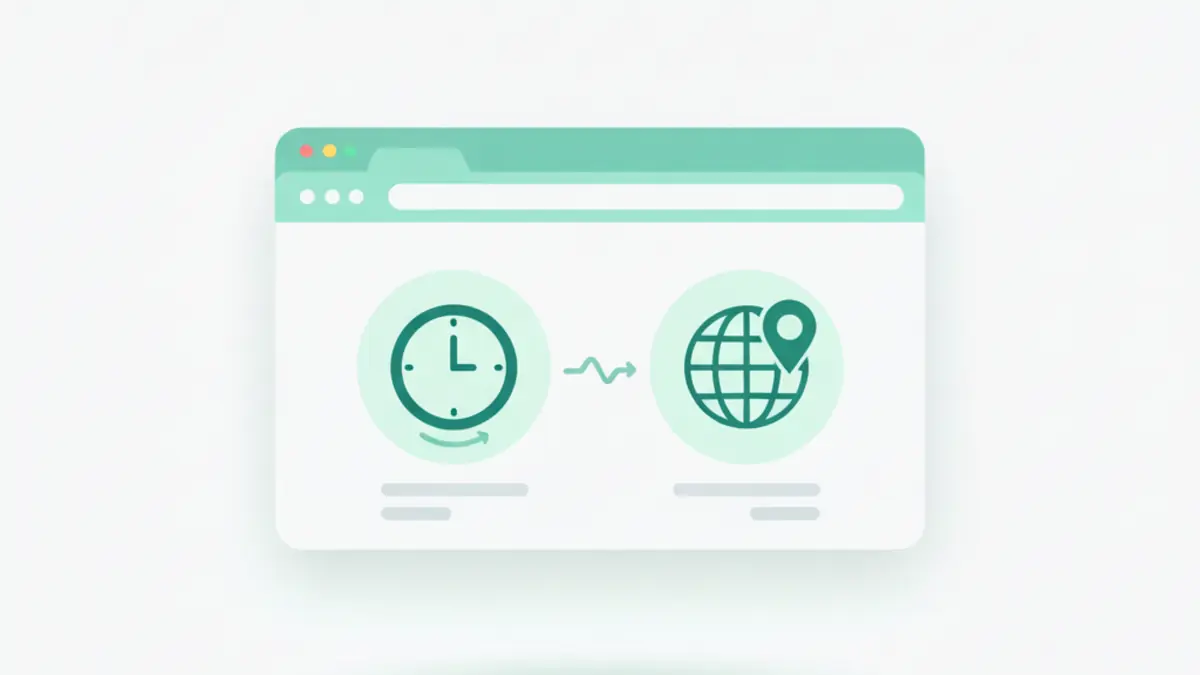 Privacy check card highlighting timezone and locale with a clock and globe icon